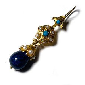 Vintage metal and stone earrings